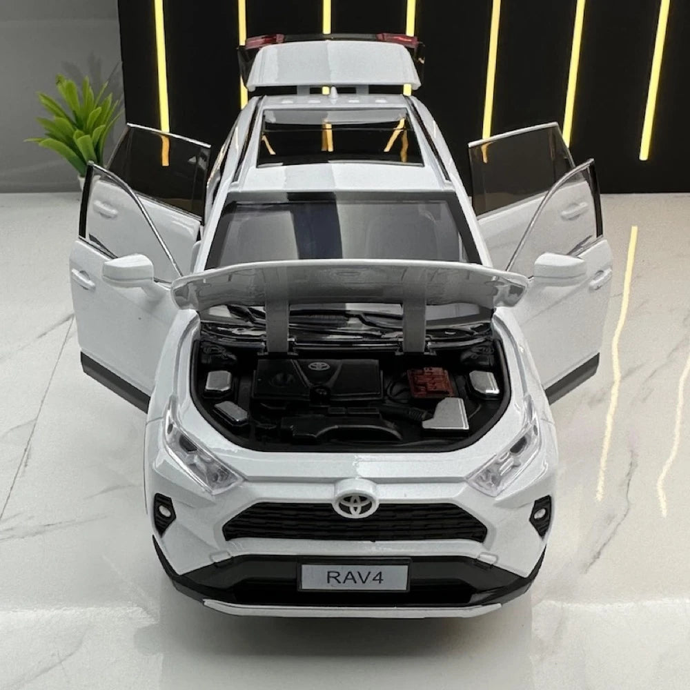 [TOY] 1:24 Toyota 2019 RAV4 XA50 White Model Car Die-Cast