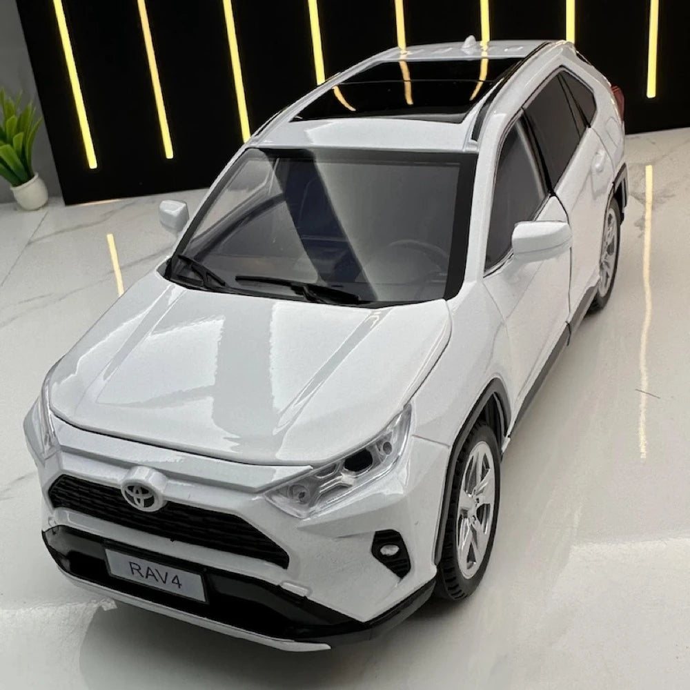 [TOY] 1:24 Toyota 2019 RAV4 XA50 ホワイト モデルカー Die-Cast