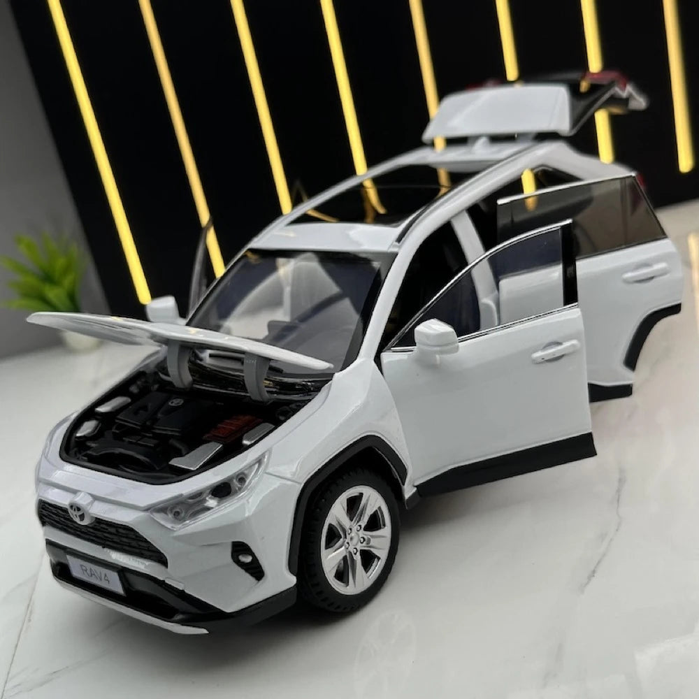 [TOY] 1:24 Toyota 2019 RAV4 XA50 ホワイト モデルカー Die-Cast