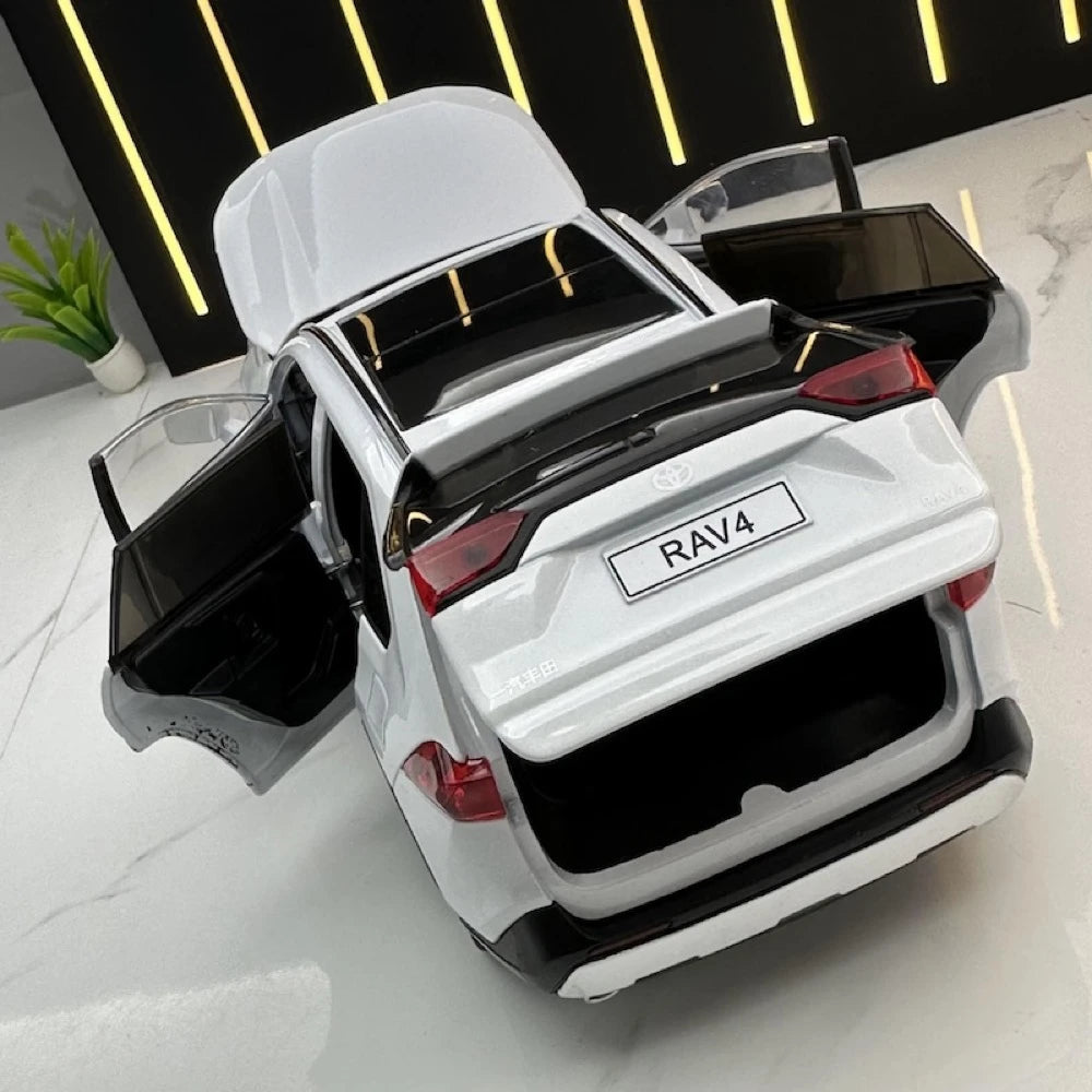 [TOY] 1:24 Toyota 2019 RAV4 XA50 ホワイト モデルカー Die-Cast