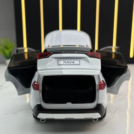 Toyota 2019 RAV4 XA50 White 1:24 – model wyświetlacza odlewany z metalu