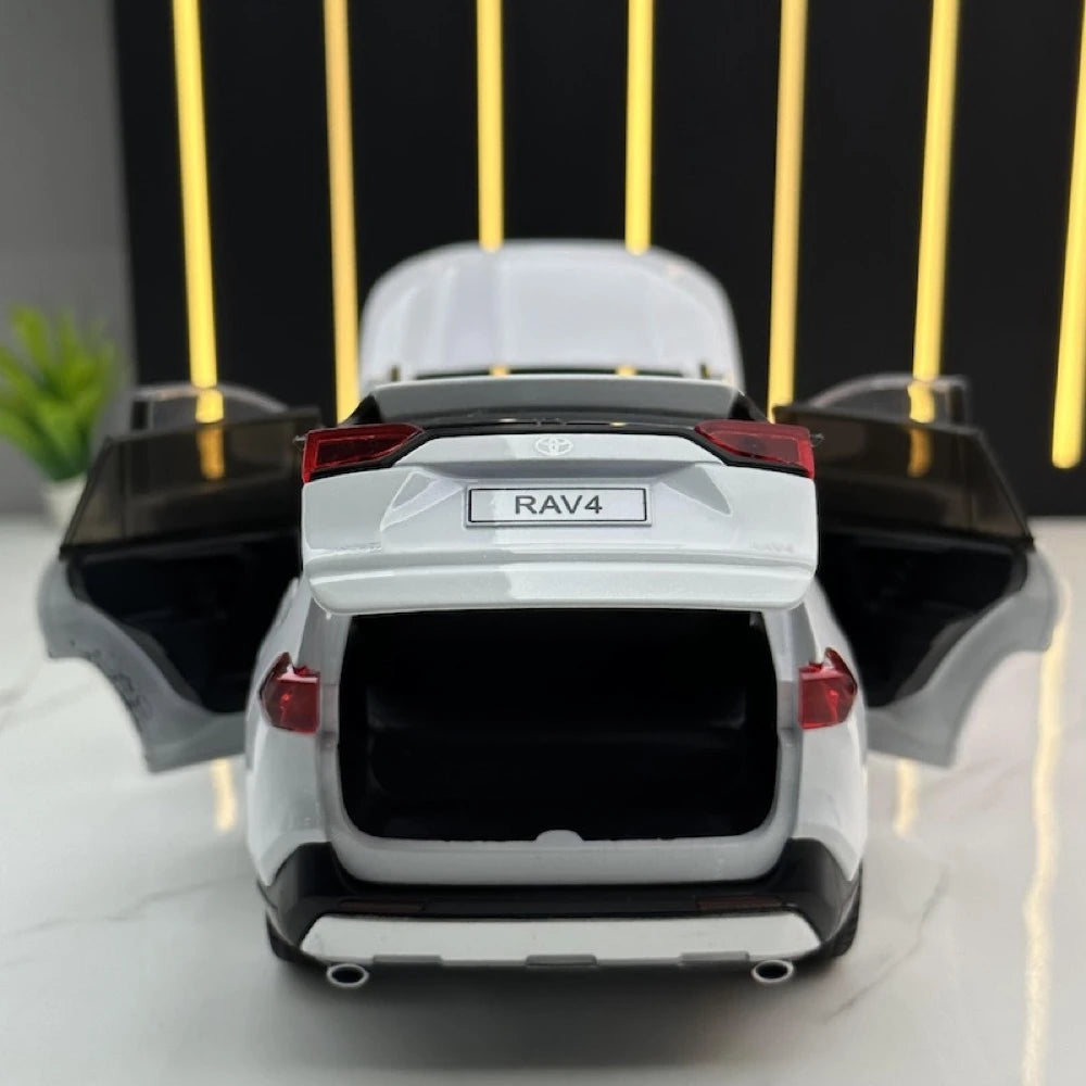 [TOY] 1:24 Toyota 2019 RAV4 XA50 White Model Car Die-Cast