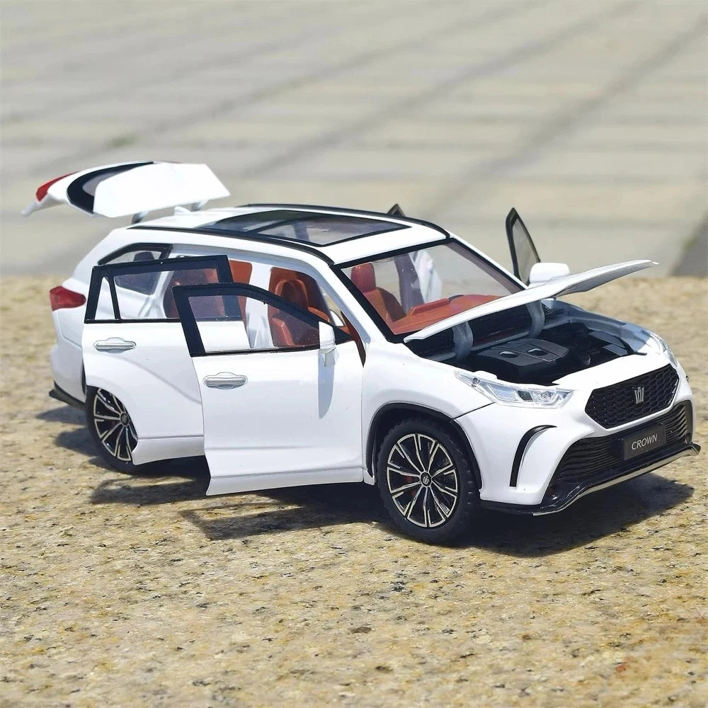 [TOY] 1:24 Toyota 2021 Crown Kluger XU70 White Model Car Die-Cast