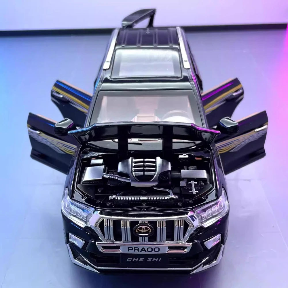 [TOY] 1:24 Toyota 2023 Land Cruiser Prado J50 Black Model Car Die-Cast