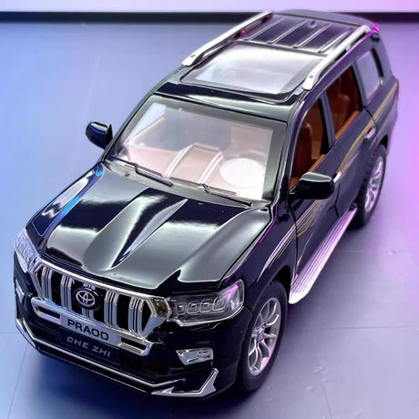 [TOY] 1:24 Toyota 2023 Land Cruiser Prado J50 nero modellino di auto Die-Cast