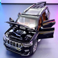 [TOY] 1:24 Toyota 2023 Land Cruiser Prado J50 Black Model Car Die-Cast