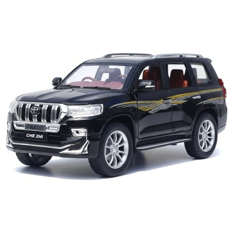 [TOY] 1:24 Toyota 2023 Land Cruiser Prado J50 nero modellino di auto Die-Cast