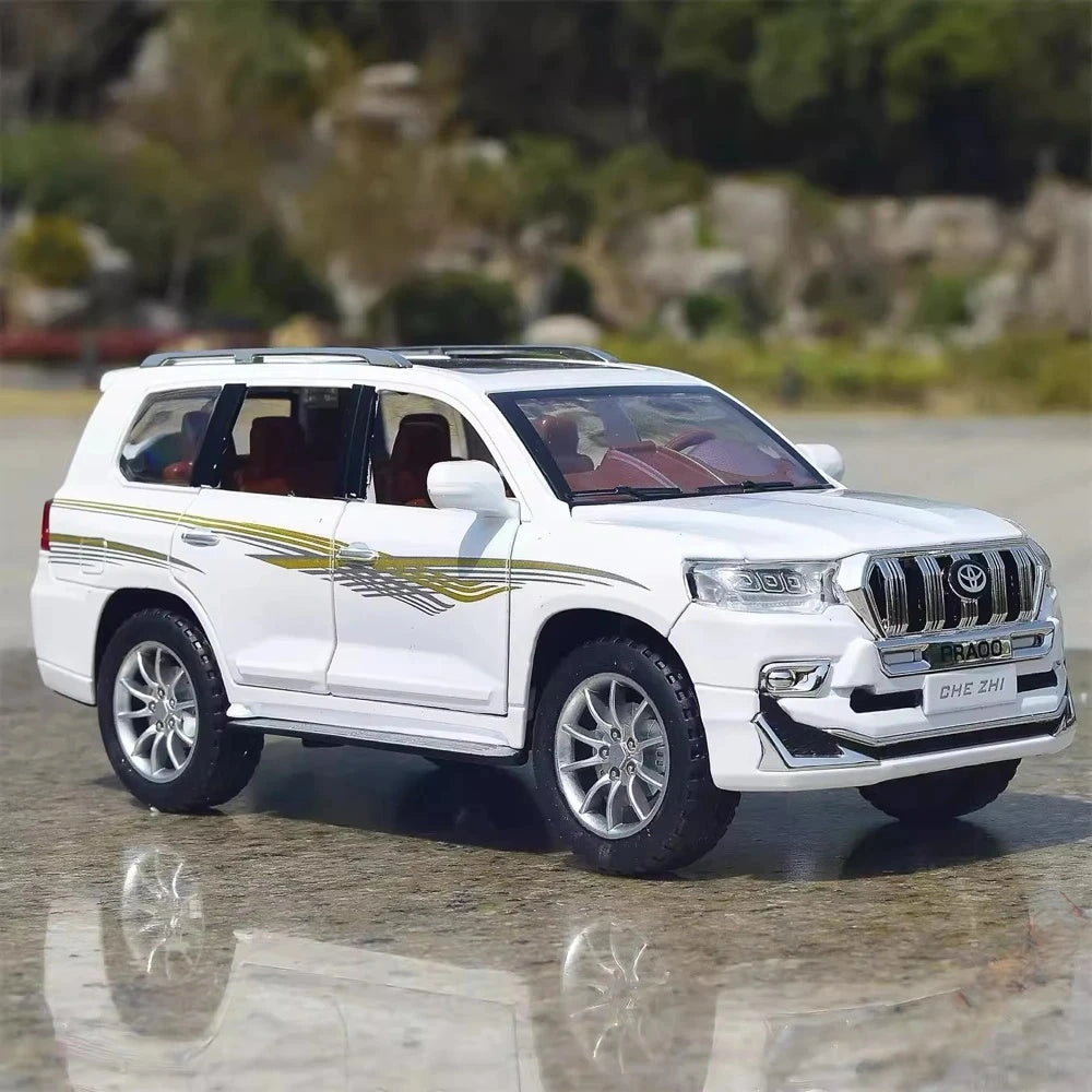 [TOY] 1:24 Toyota 2023 Land Cruiser Prado J50 White Model Car Die-Cast