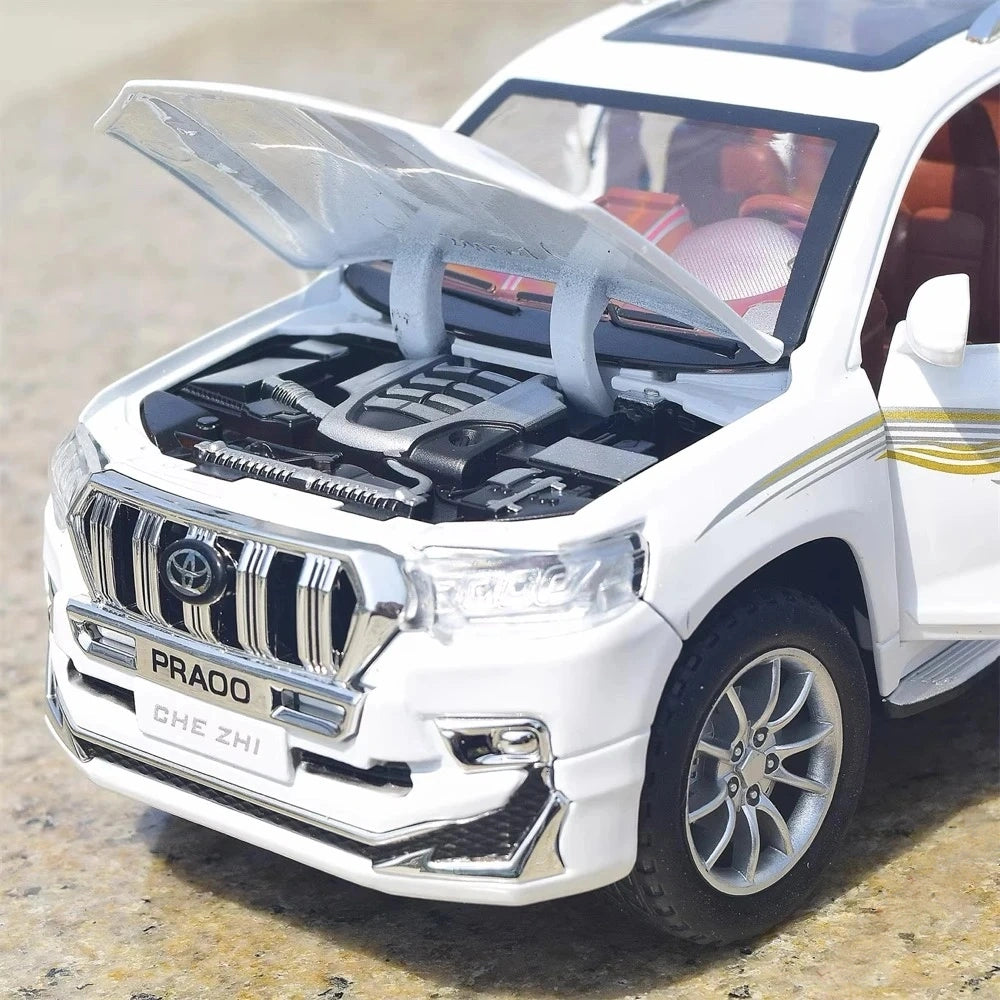 [TOY] 1:24 Toyota 2023 Land Cruiser Prado J50 White Model Car Die-Cast