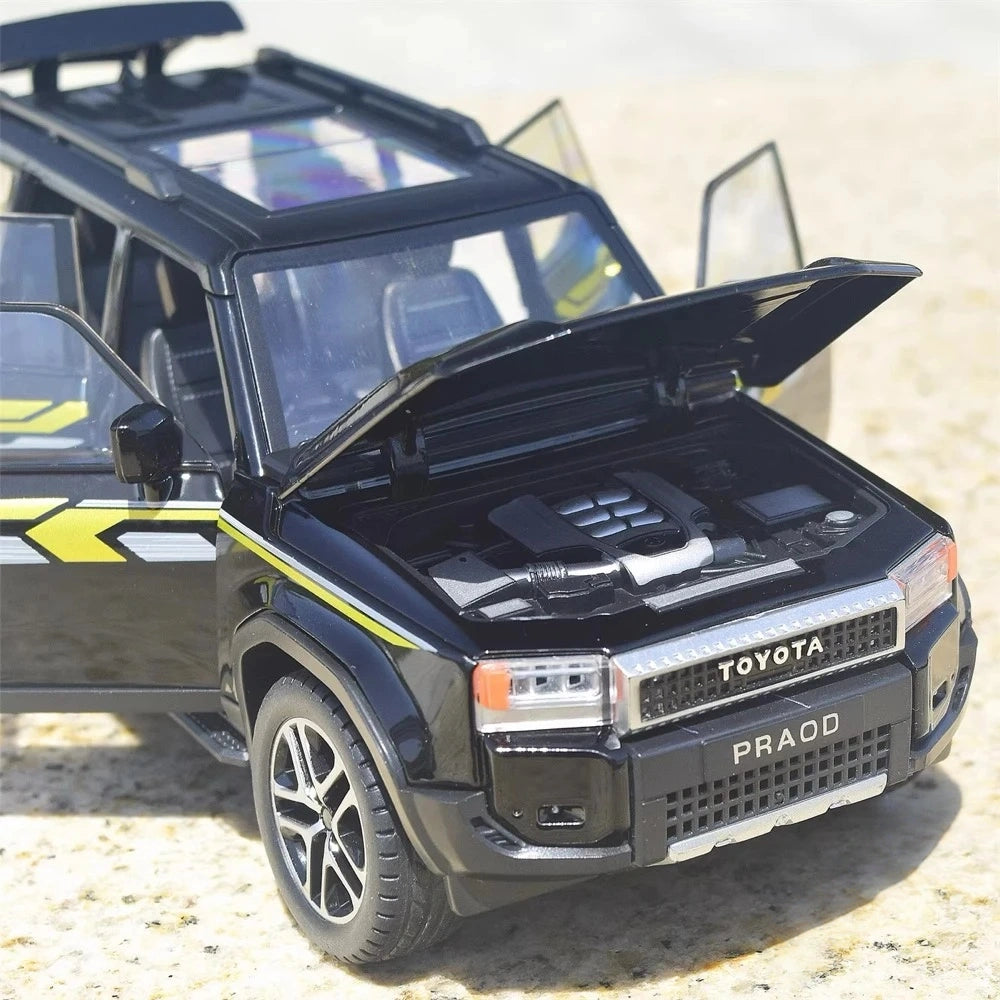 [TOY] 1:24 Toyota 2025 Land Cruiser Prado J250 Black Model Car Die-Cast