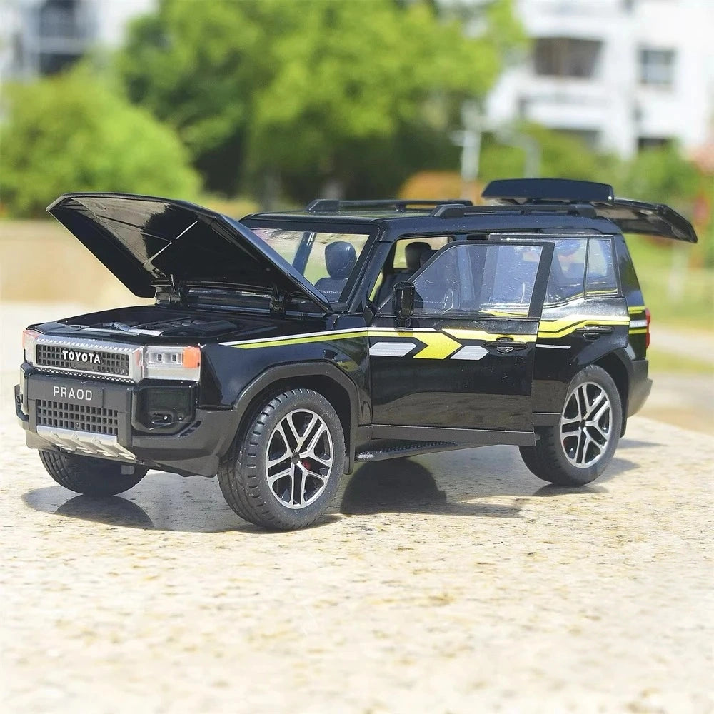 [TOY] 1:24 Toyota 2025 Land Cruiser Prado J250 Black Model Car Die-Cast