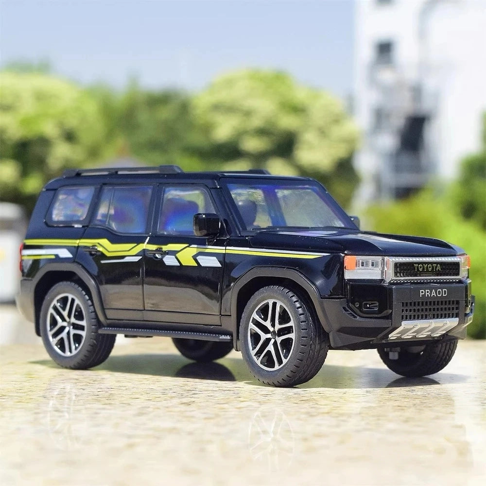 [TOY] 1:24 Toyota 2025 Land Cruiser Prado J250 Black Model Car Die-Cast
