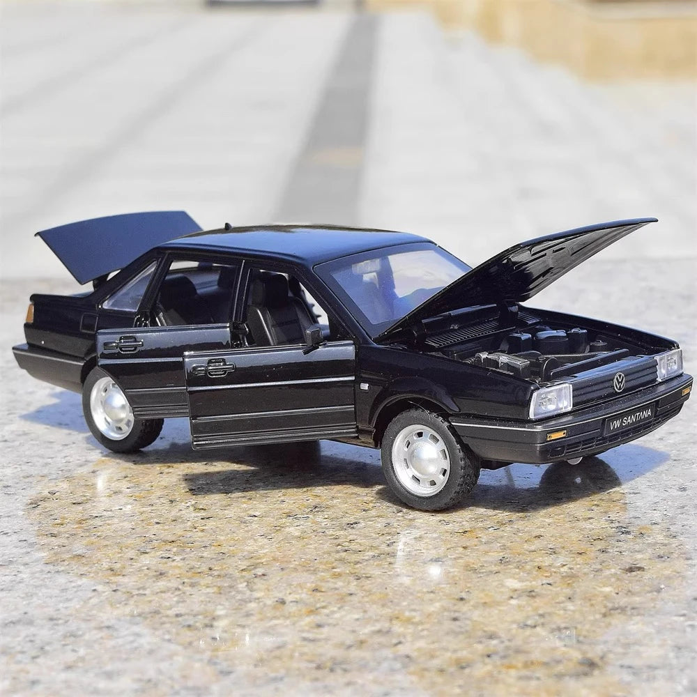 [TOY] 1:24 Volkswagen 1981 Santana nero modellino di auto Die-Cast