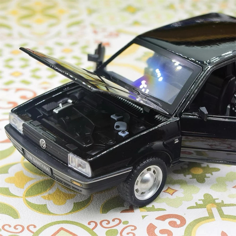 [TOY] 1:24 Volkswagen 1981 Santana zwart modelauto Die-Cast
