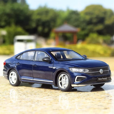 Volkswagen 2023 Passat NMS Blue 1:24 – model wyświetlacza odlewany z odlewu