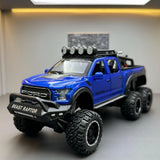 [TOY] 1:28 Ford 2020 F-150 Raptor 6x6 Off-Road Blue Model Car Die-Cast