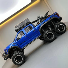 [TOY] 1:28 Ford 2020 F-150 Raptor 6x6 Off-Road Blue Model Car Die-Cast