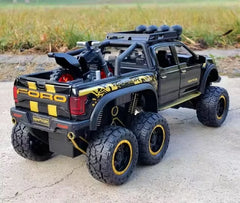 [TOY] 1:28 Ford 2020 F-150 Raptor 6x6 Off-Road brillant noir voiture miniature Die-Cast