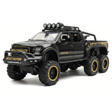 [TOY] 1:28 Ford 2020 F-150 Raptor 6x6 Off-Road Glossy Black Model Car Die-Cast