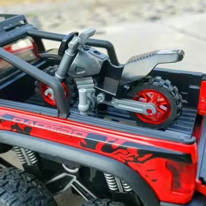 [TOY] 1:28 Ford 2020 F-150 Raptor 6x6 Off-Road Red Model Car Die-Cast