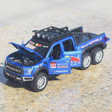[TOY] 1:28 Ford 2021 F-150 Raptor 6x6 Blue Model Car Die-Cast
