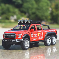 [TOY] 1:28 Ford 2021 F-150 Raptor 6x6 Red Model Car Die-Cast