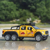 [TOY] 1:28 Ford 2021 F-150 Raptor 6x6 Yellow Model Car Die-Cast