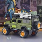 [TOY] 1:28 Land Rover 1998 Defender 110 Camel Trophy Green Model Car Die-Cast