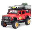 [TOY] 1:28 Land Rover 1998 Defender 110 Camel Trophy punainen pienoismalli Die-Cast
