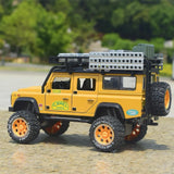 [TOY] 1:28 Land Rover 1998 Defender 110 Camel Trophy Yellow Model Car Die-Cast