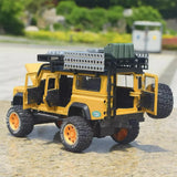 [TOY] 1:28 Land Rover 1998 Defender 110 Camel Trophy Yellow Model Car Die-Cast