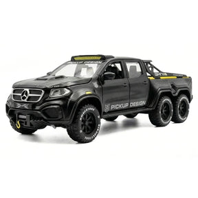 [TOY] 1:28 Mercedes-Benz 2023 X-Class 6x6 Black Model Car Die-Cast