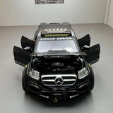 [TOY] 1:28 Mercedes-Benz 2023 X-Class 6x6 Black Model Car Die-Cast