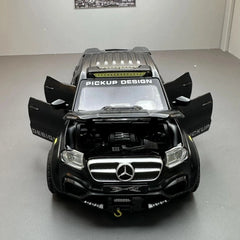[TOY] 1:28 Mercedes-Benz 2023 X-Class 6x6 Black Model Car Die-Cast