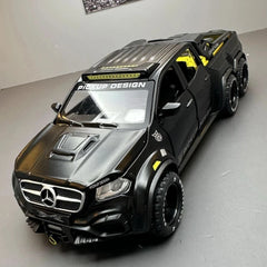 [TOY] 1:28 Mercedes-Benz 2023 X-Class 6x6 Black Model Car Die-Cast