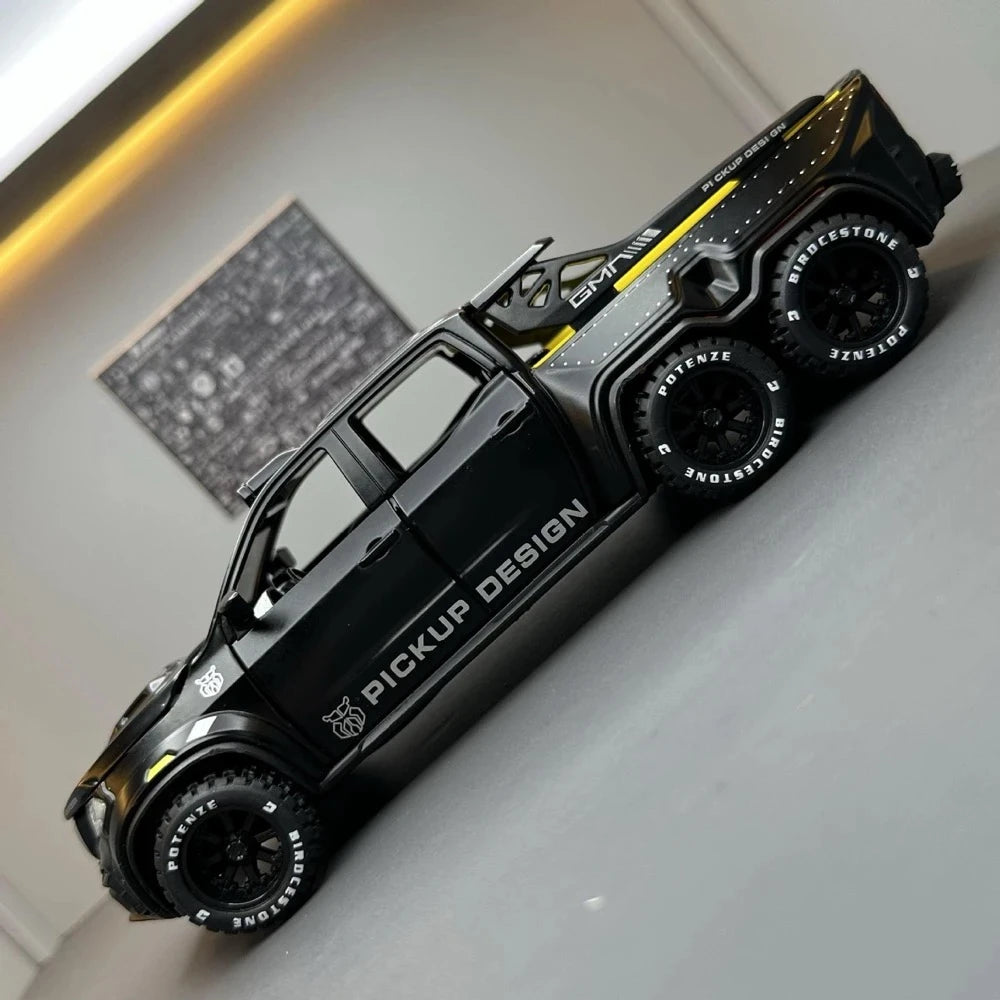 [TOY] 1:28 Mercedes-Benz 2023 X-Class 6x6 Black Model Car Die-Cast