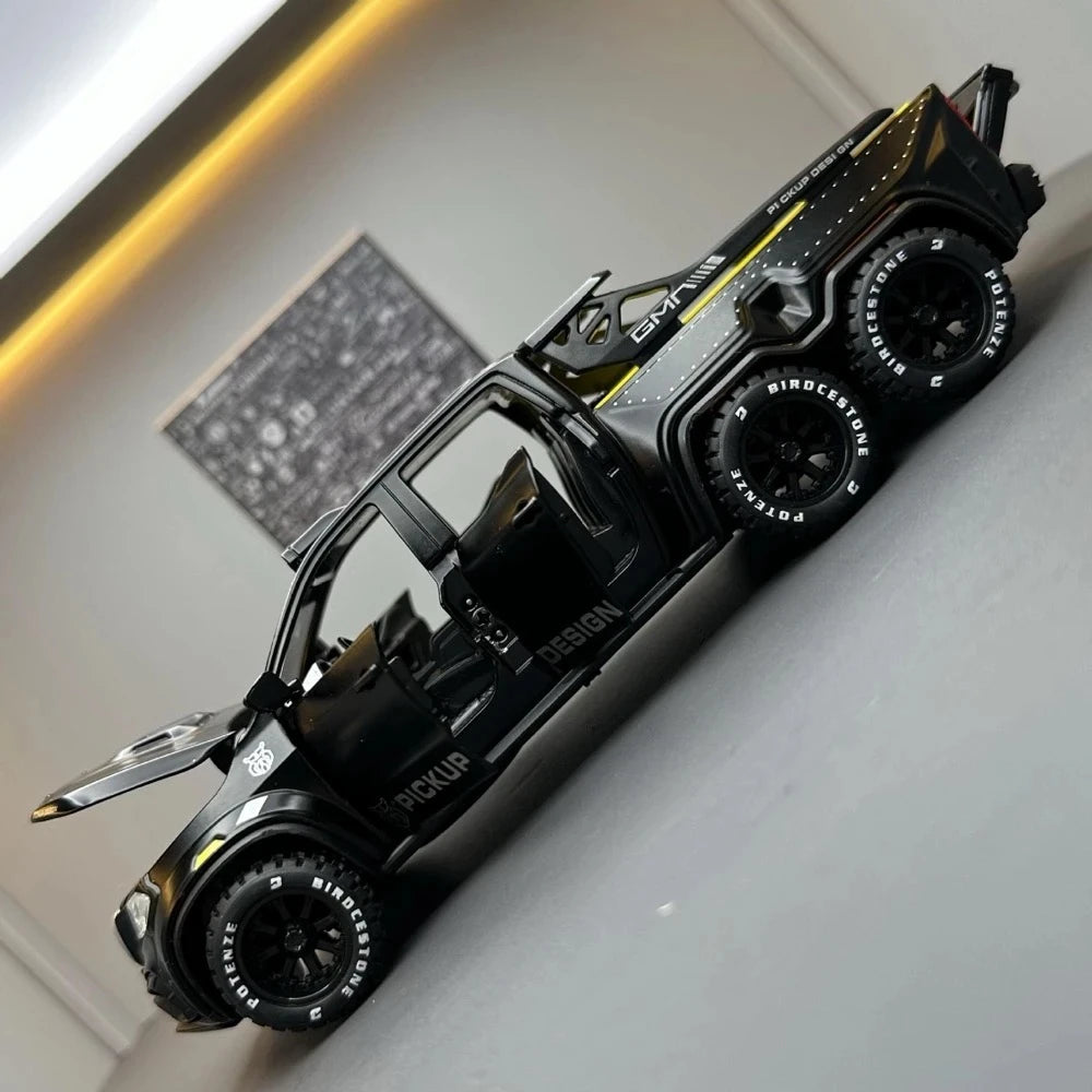 [TOY] 1:28 Mercedes-Benz 2023 X-Class 6x6 Black Model Car Die-Cast