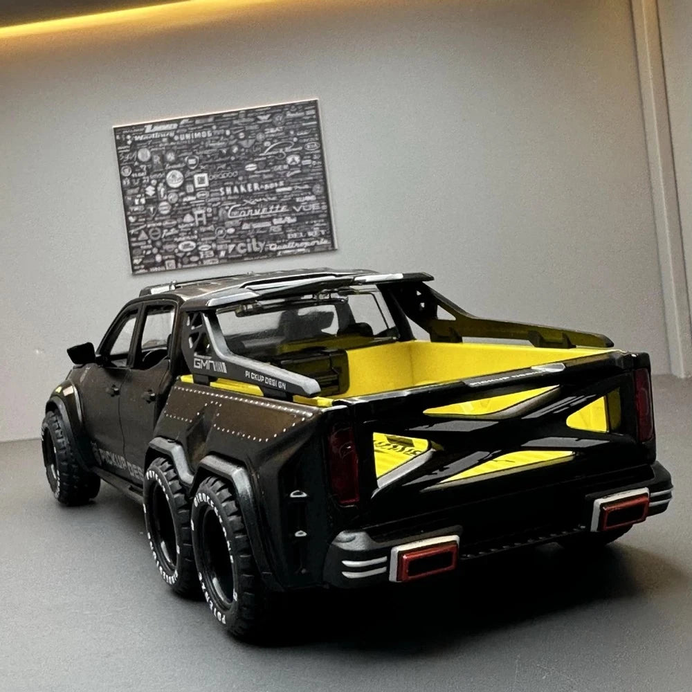 [TOY] 1:28 Mercedes-Benz 2023 X-Class 6x6 Black Model Car Die-Cast