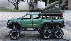 [TOY] 1:28 Mercedes-Benz 2023 X-Class 6x6 Off Road Green Model Car Die-Cast