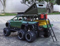 [TOY] 1:28 Mercedes-Benz 2023 X-Class 6x6 Off Road Green Model Car Die-Cast