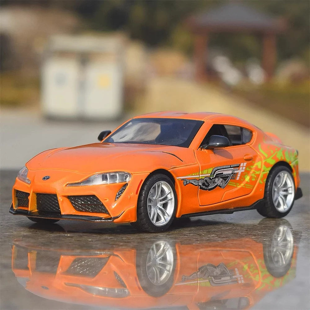 [TOY] 1:30 Toyota 2019 Supra A90 Orange Model Car Die-Cast