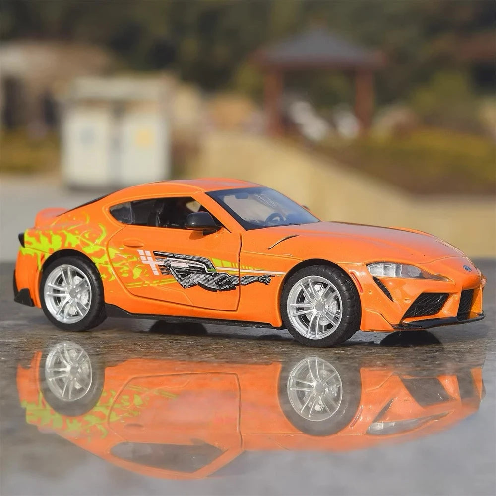 [TOY] 1:30 Toyota 2019 Supra A90 Orange Model Car Die-Cast