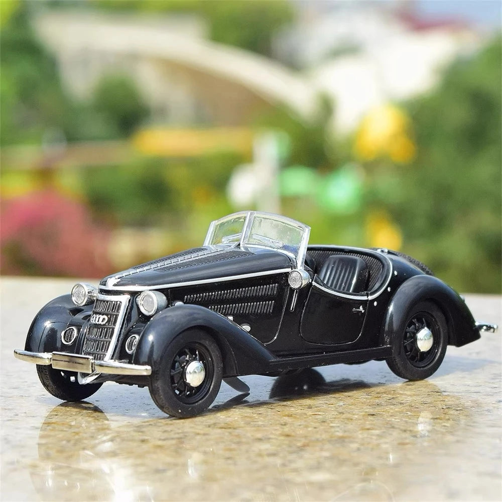 [TOY] 1:32 Audi 1936 Wanderer W25K Roadster Black Model Car Die-Cast