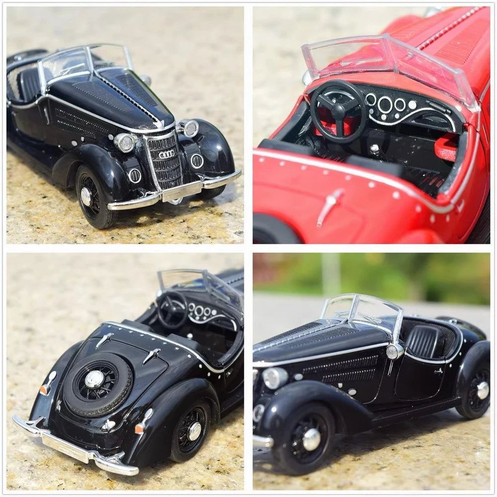 [TOY] 1:32 Audi 1936 Wanderer W25K Roadster Black Model Car Die-Cast