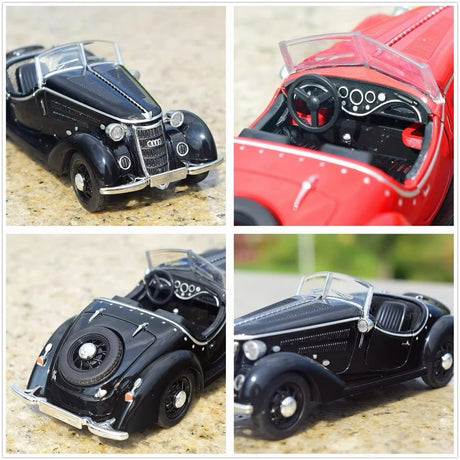 [TOY] 1:32 Audi 1936 Wanderer W25K Roadster Black Model Car Die-Cast