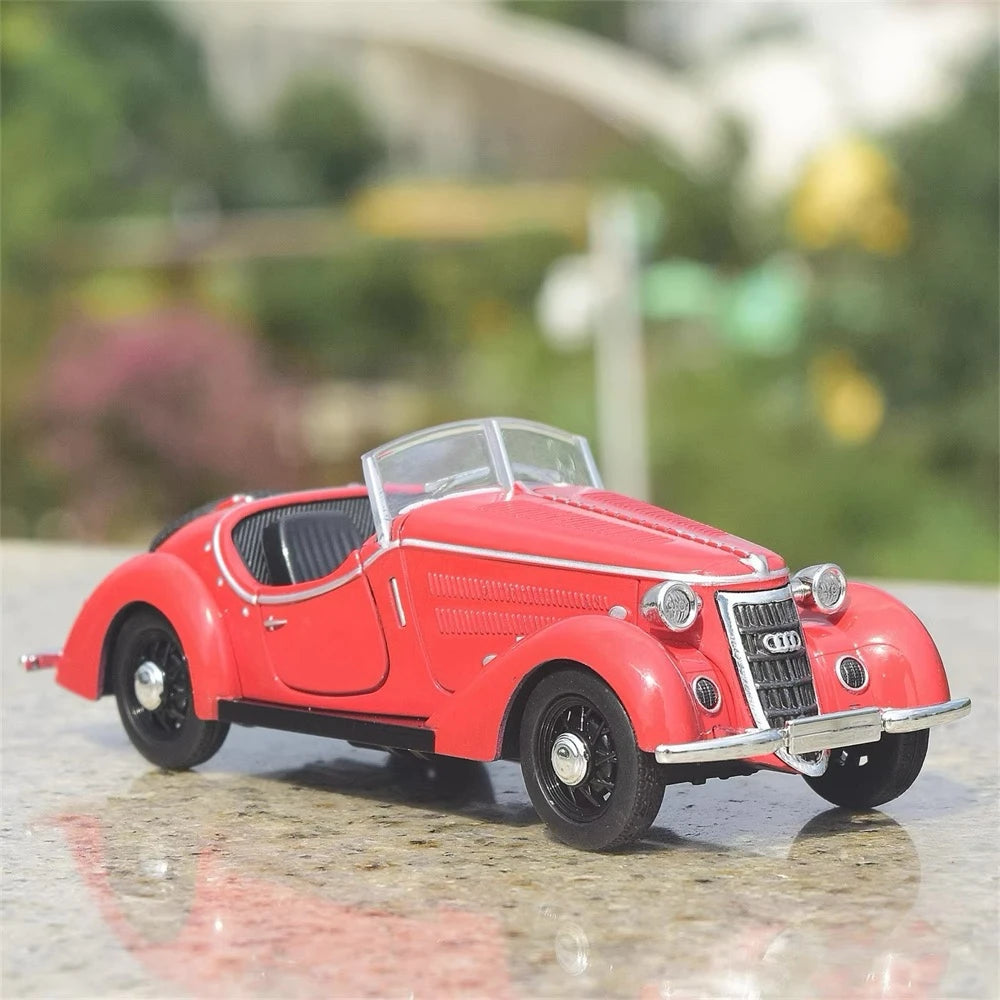 [TOY] 1:32 Audi 1936 Wanderer W25K Roadster röd modellbil Die-Cast