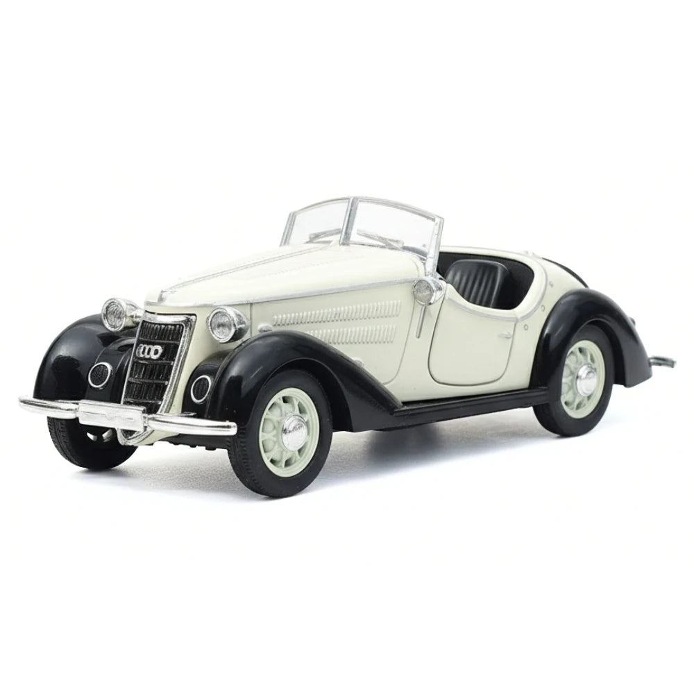 [TOY] 1:32 Audi 1936 Wanderer W25K Roadster vit modellbil Die-Cast