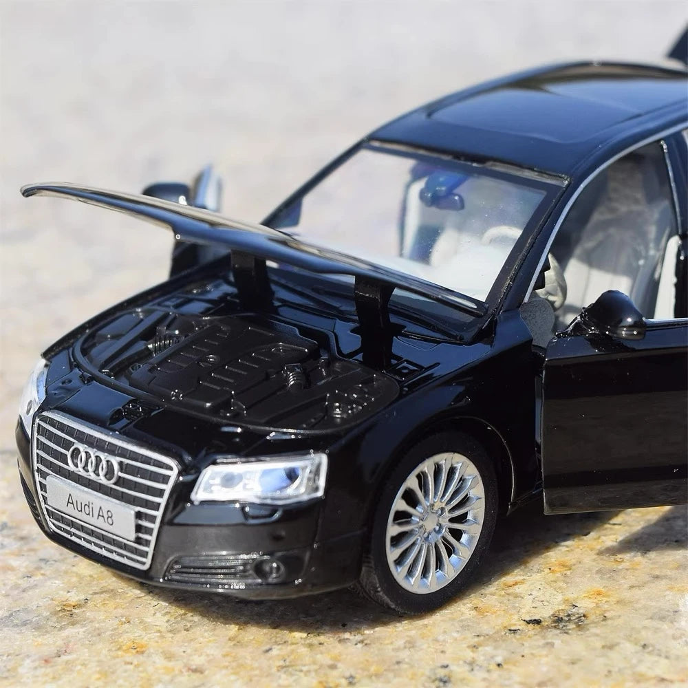 [TOY] 1:32 Audi 2009 A8 musta pienoismalli Die-Cast