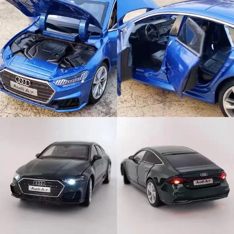 [TOY] 1:32 Audi 2018 A7 Blue Model Car Die-Cast