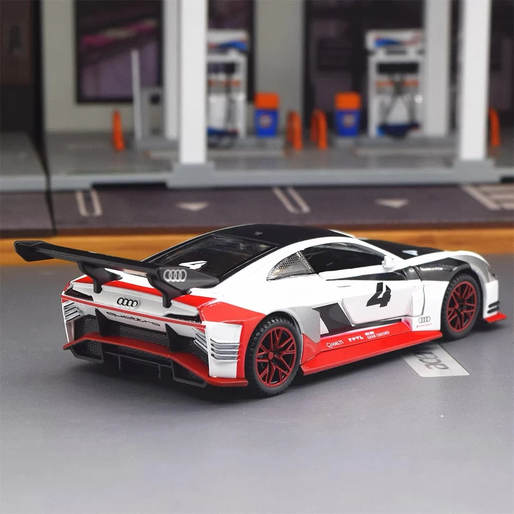 [TOY] 1:32 Audi 2018 E-Tron Vision GT vit modellbil Die-Cast